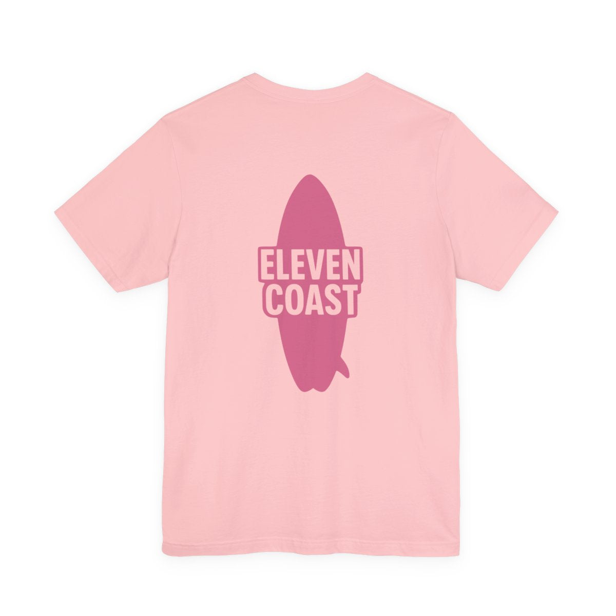 Pink Surfboard Graphic T-Shirt Women #en:color_pink,fr:couleur_rose