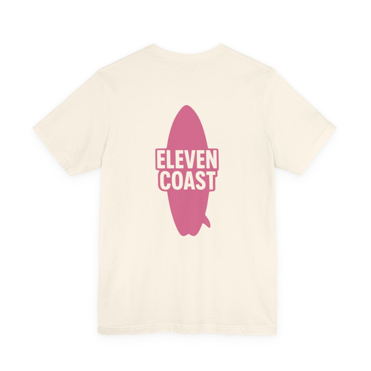 Pink Surfboard Graphic T-Shirt Women #en:color_natural,fr:couleur_naturel