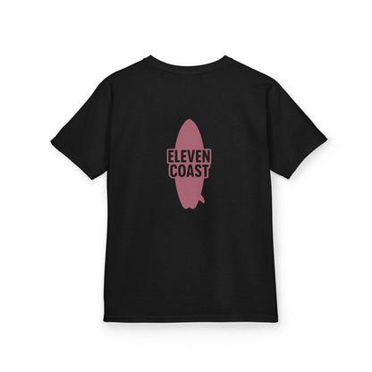 Kids Red Surfboard Tee Bold Design 