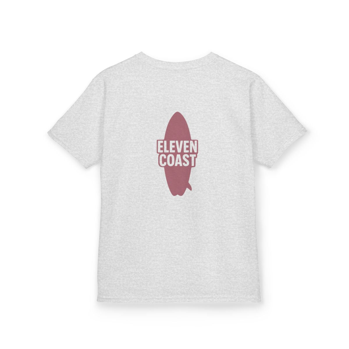 Kids Red Surfboard Tee Bold Design #en:color_ash,fr:couleur_cendre