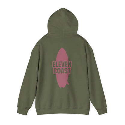 Rosewood Red Hoodie Men Surfboard Silhouette 