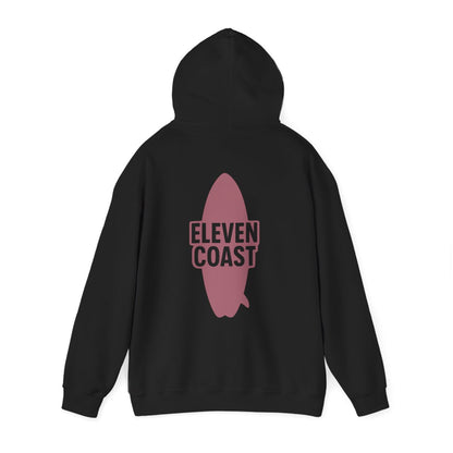 Rosewood Red Hoodie Men Surfboard Silhouette 