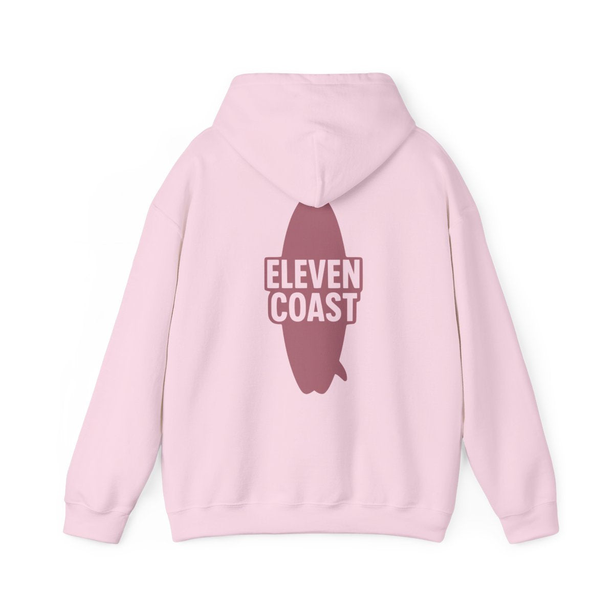 Rosewood Red Hoodie Men Surfboard Silhouette #en:color_light-pink,fr:couleur_rose-clair