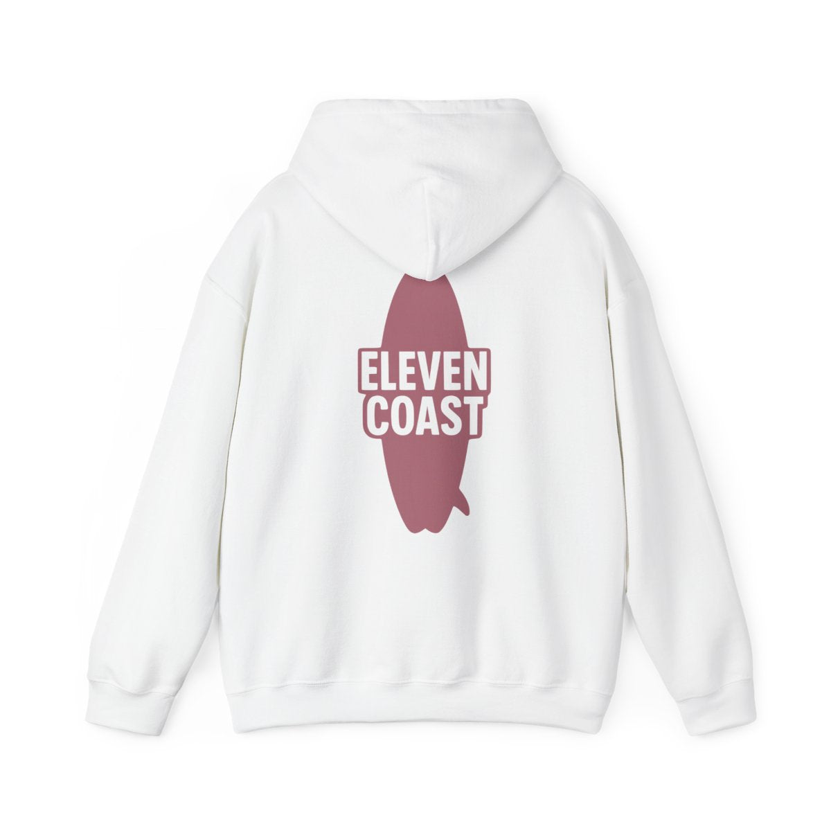 Rosewood Red Hoodie Men Surfboard Silhouette #en:color_white,fr:couleur_blanc