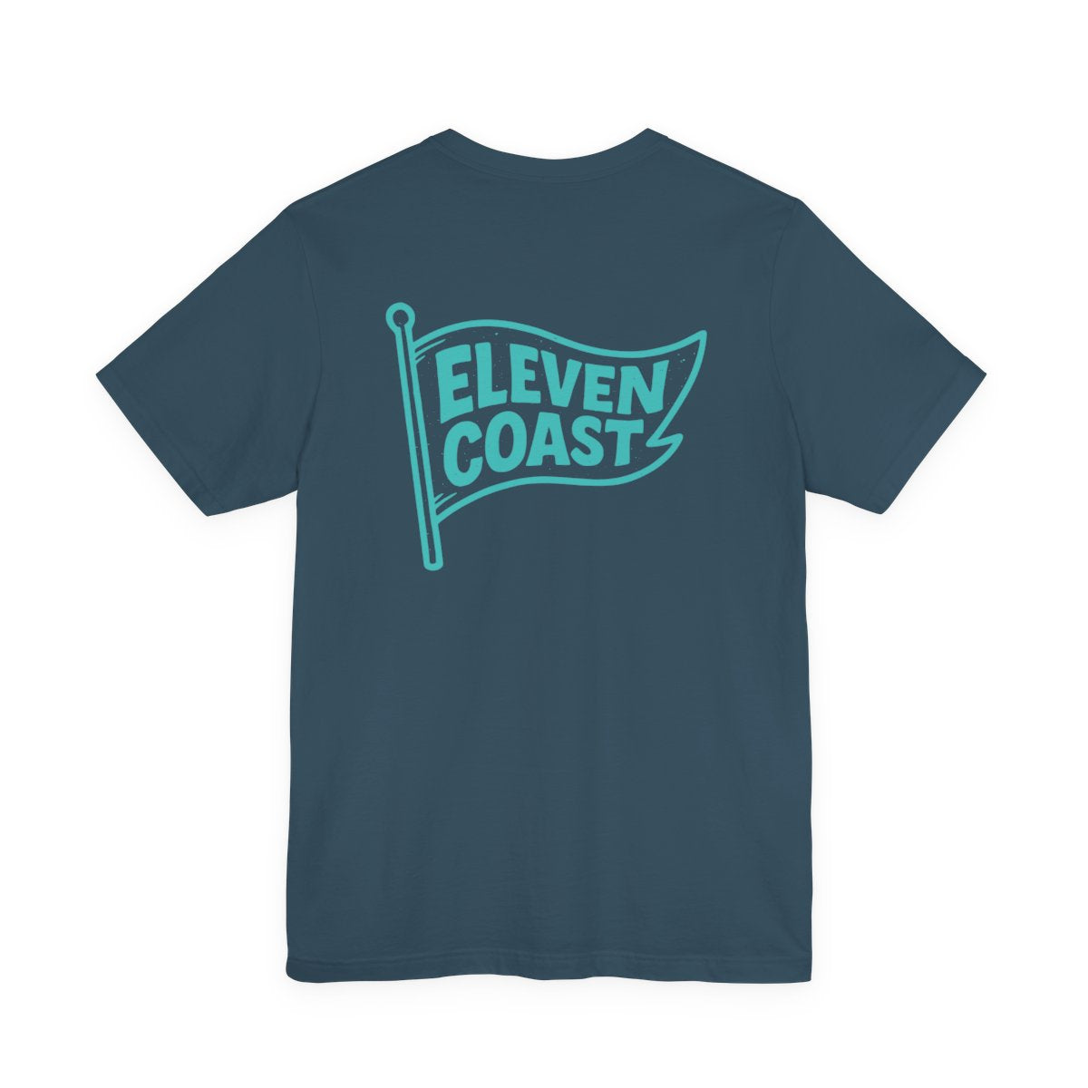 Men’s Mint Aqua Flag T-Shirt #en:color_deep-teal,fr:couleur_turquoise-fonce