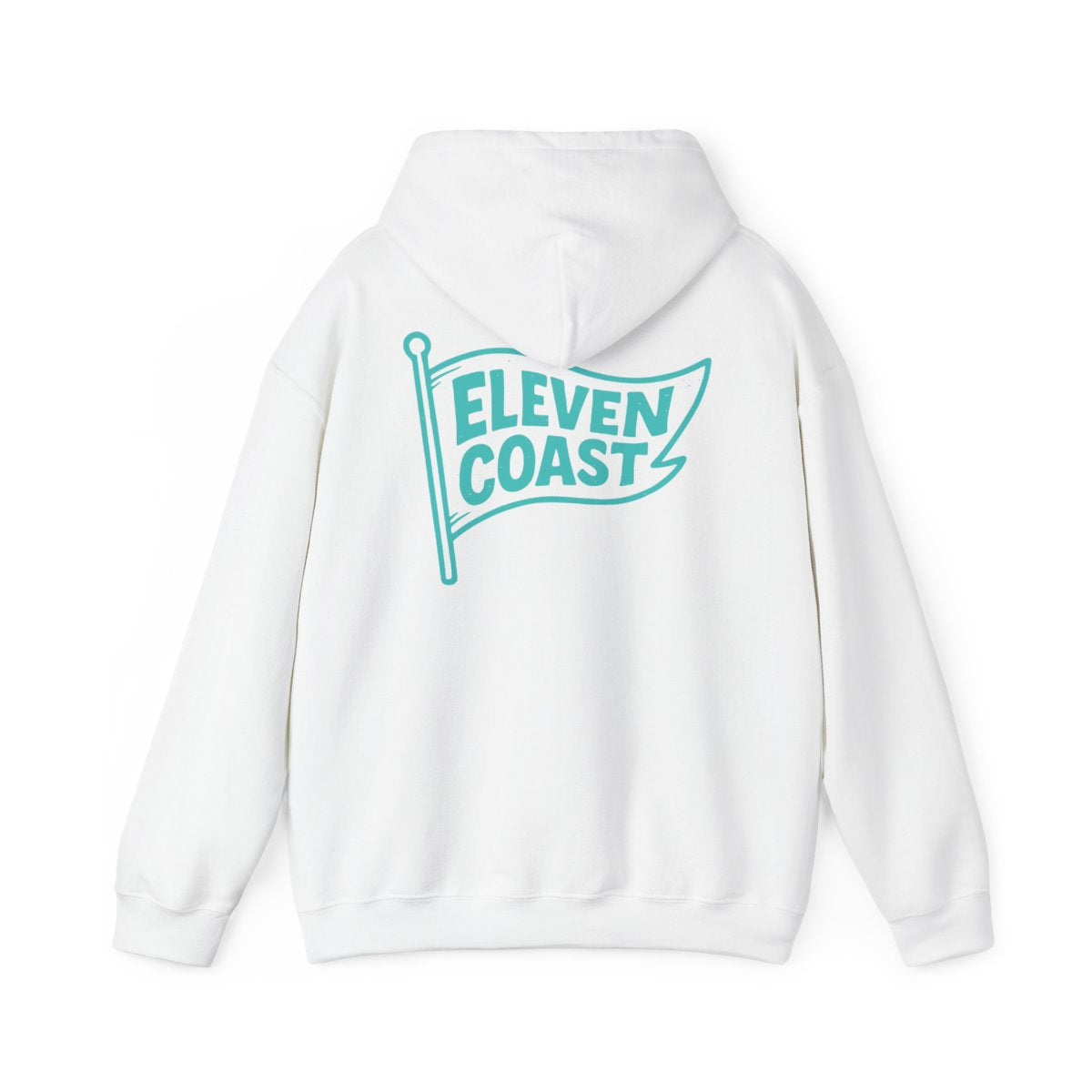 Men's Mint Aqua Flag Hoodie #en:color_white,fr:couleur_blanc