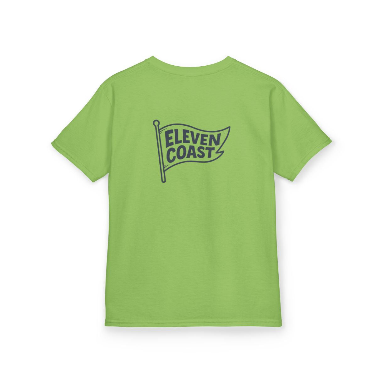 Kids Flag Tee Navy Vintage Texture #en:color_lime,fr:couleur_citron-vert