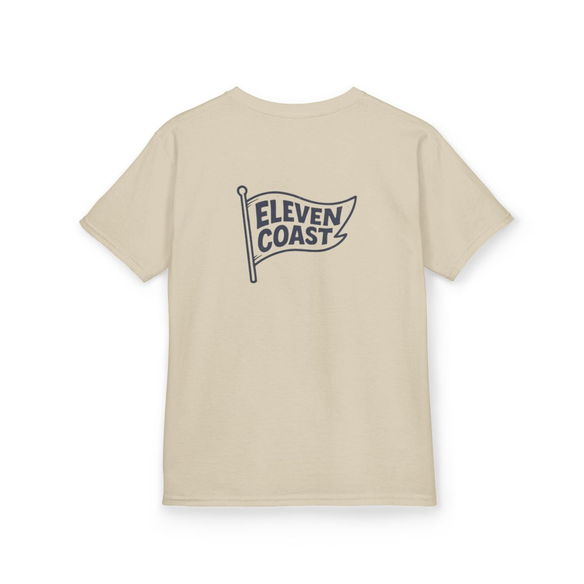 Kids Flag Tee Navy Vintage Texture #en:color_sand,fr:couleur_sable