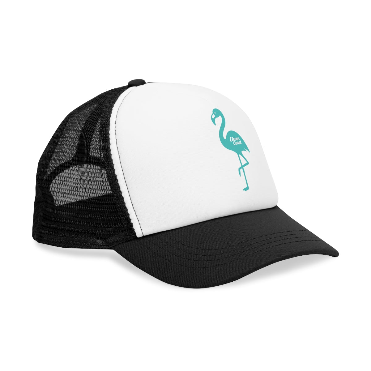 Mint Aqua Flamingo Cap For Men #en:color_black,fr:couleur_noir