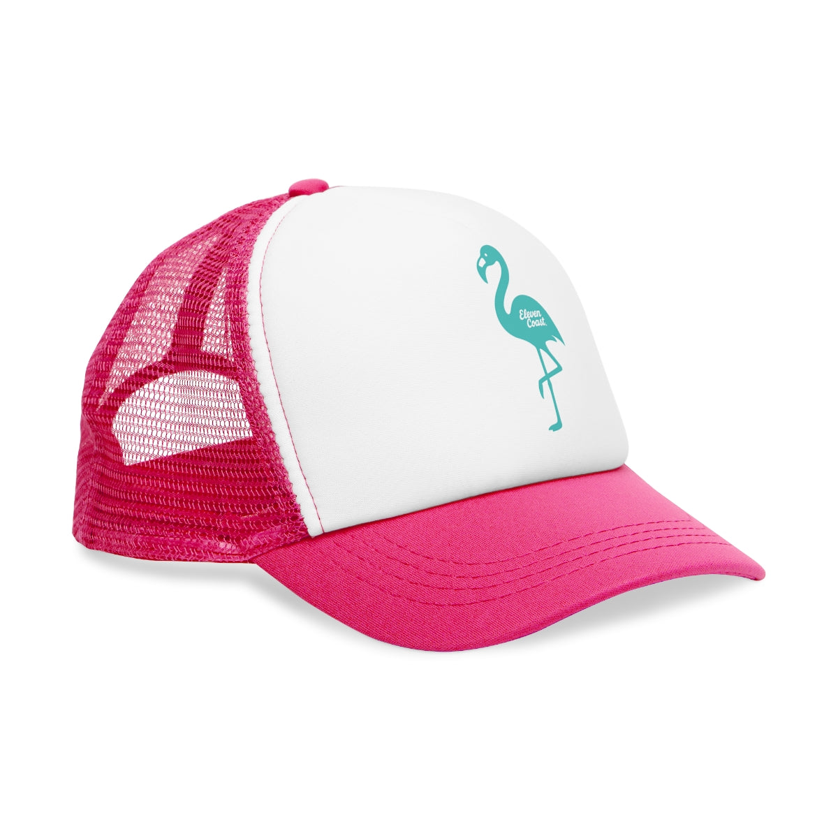 Mint Aqua Flamingo Cap For Men #en:color_pink,fr:couleur_rose