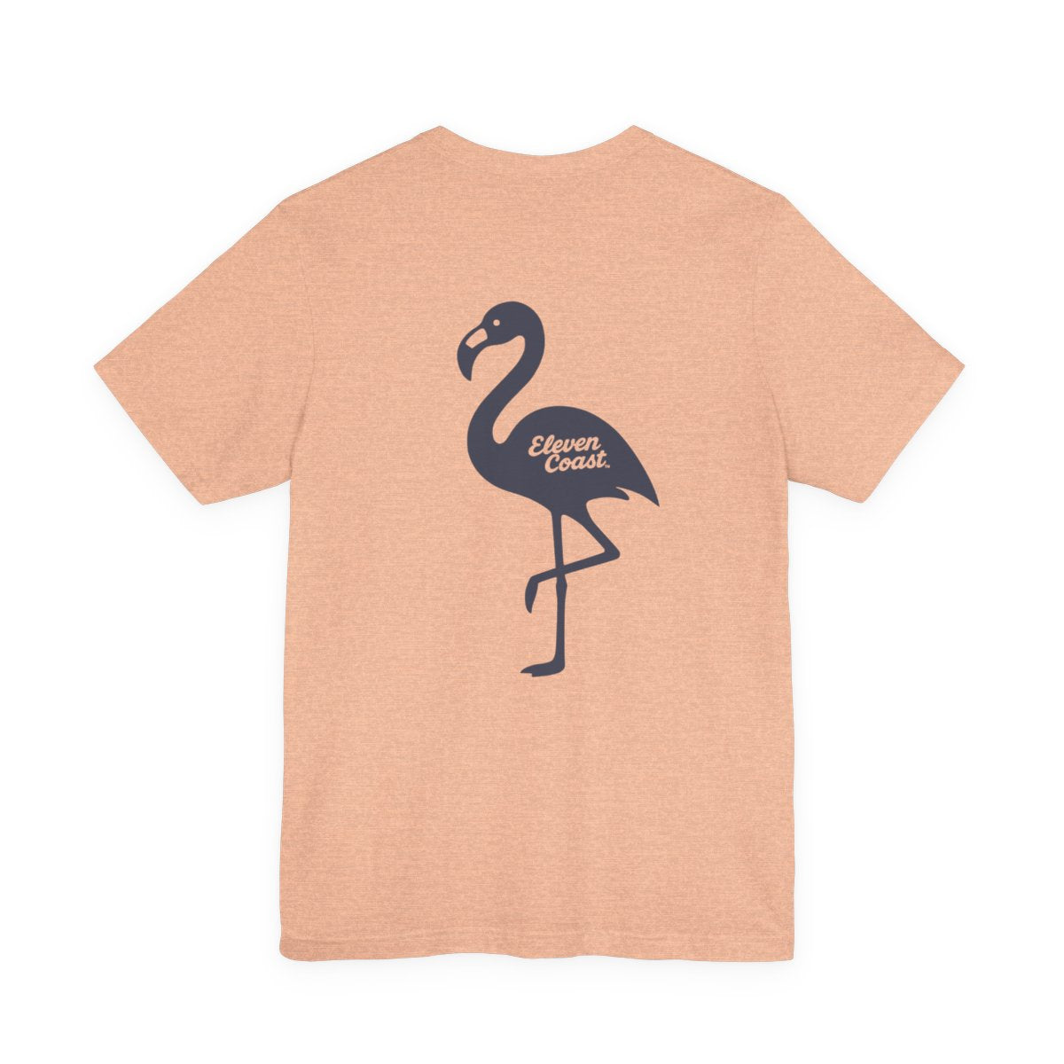 Men's Navy Flamingo T-Shirt #en:color_heather-peach,fr:couleur_peche-chine