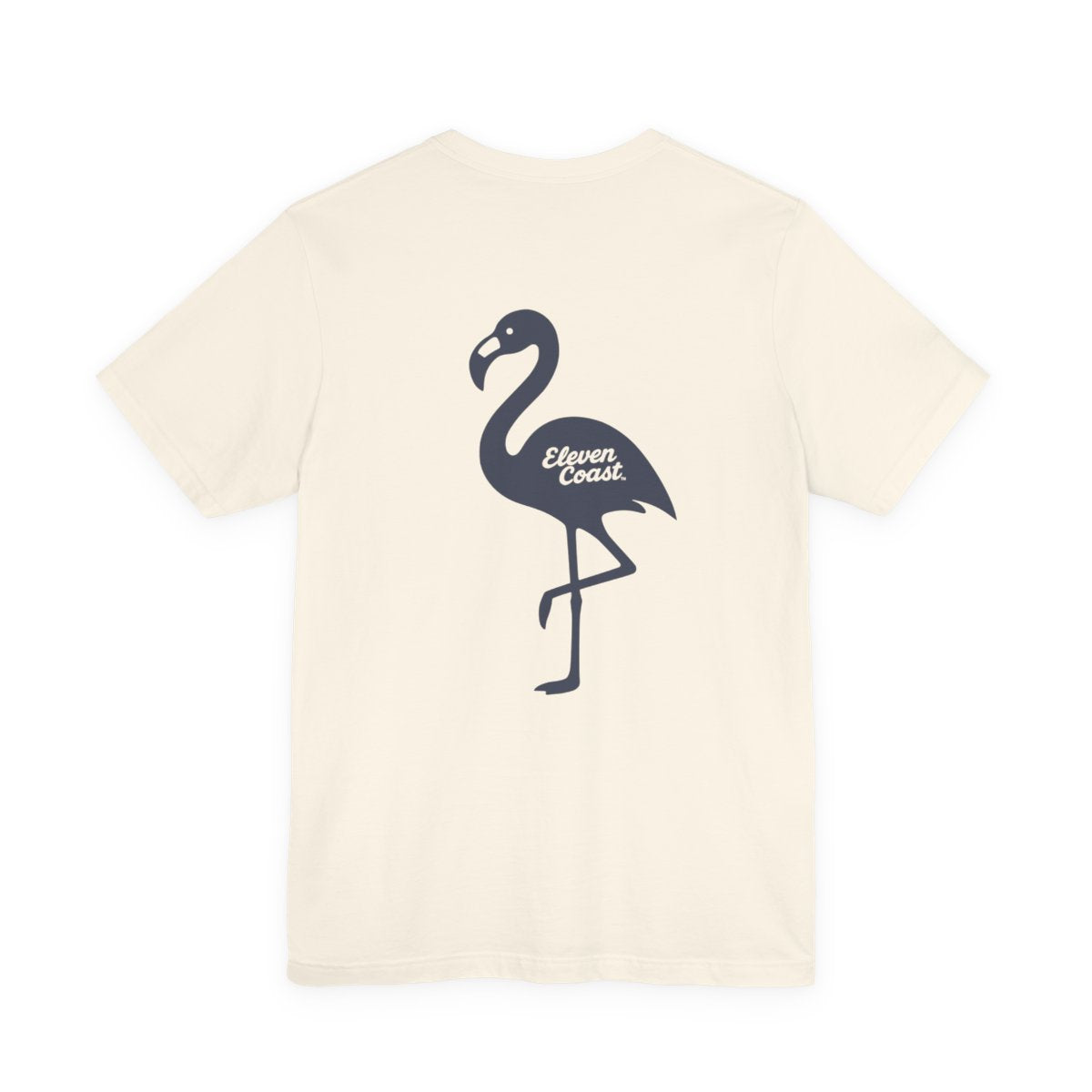 Men's Navy Flamingo T-Shirt #en:color_natural,fr:couleur_naturel