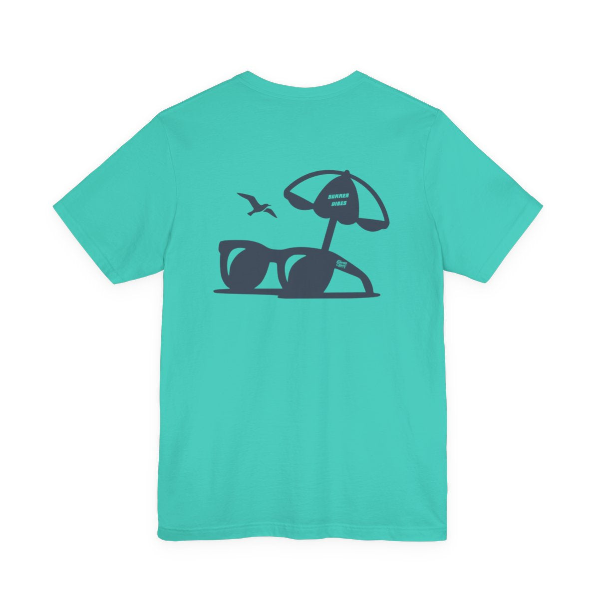 Men's Summer Vibes Navy T-Shirt #en:color_teal,fr:couleur_turquoise