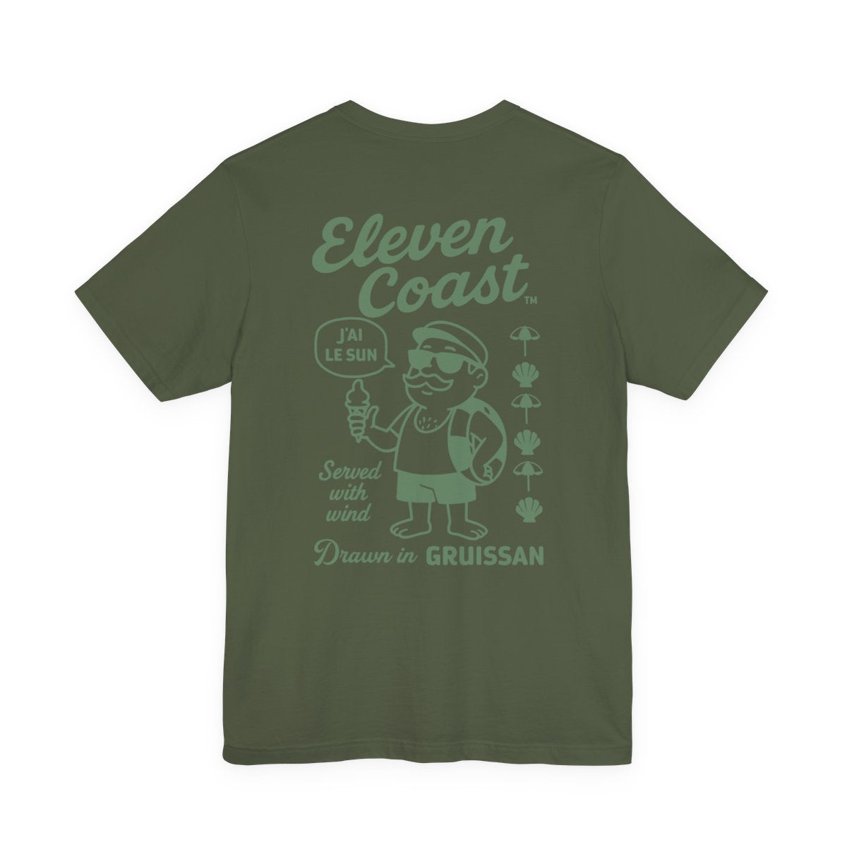 Cactus Green Summer Vibes T-Shirt Women #en:color_military-green,fr:couleur_vert-militaire