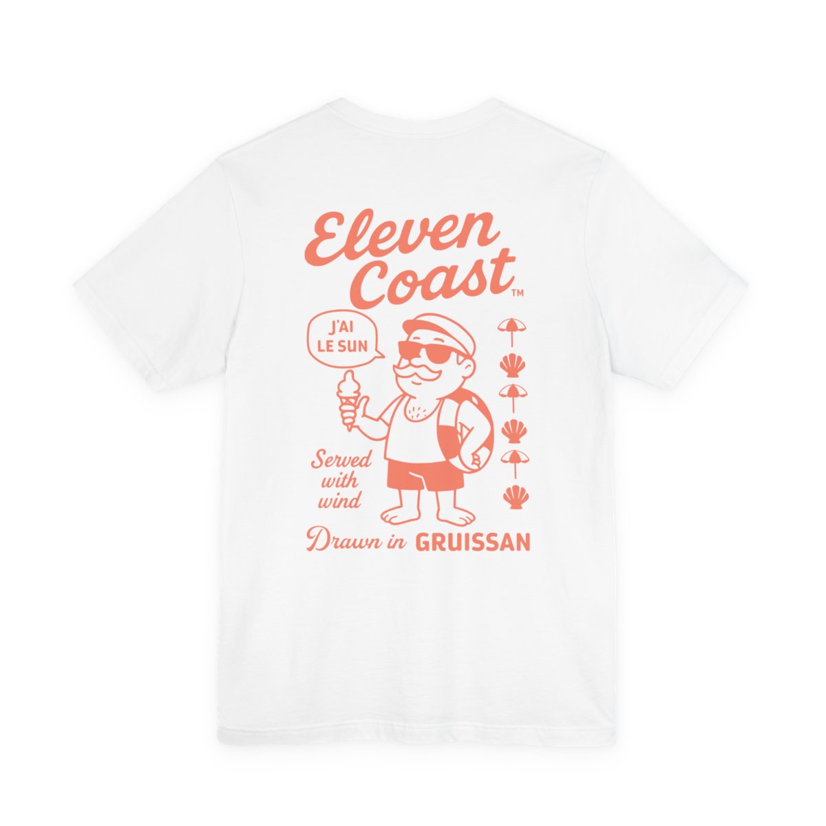 Men’s Summer Ice Cream Tee Orange #en:color_white,fr:couleur_blanc