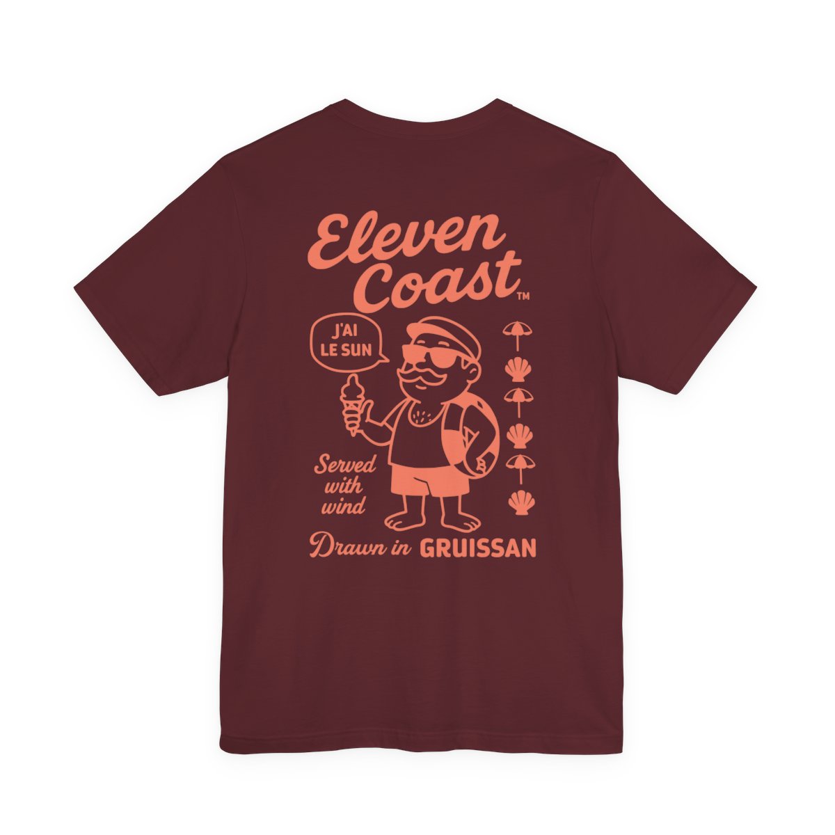 Men’s Summer Ice Cream Tee Orange #en:color_maroon,fr:couleur_bordeaux