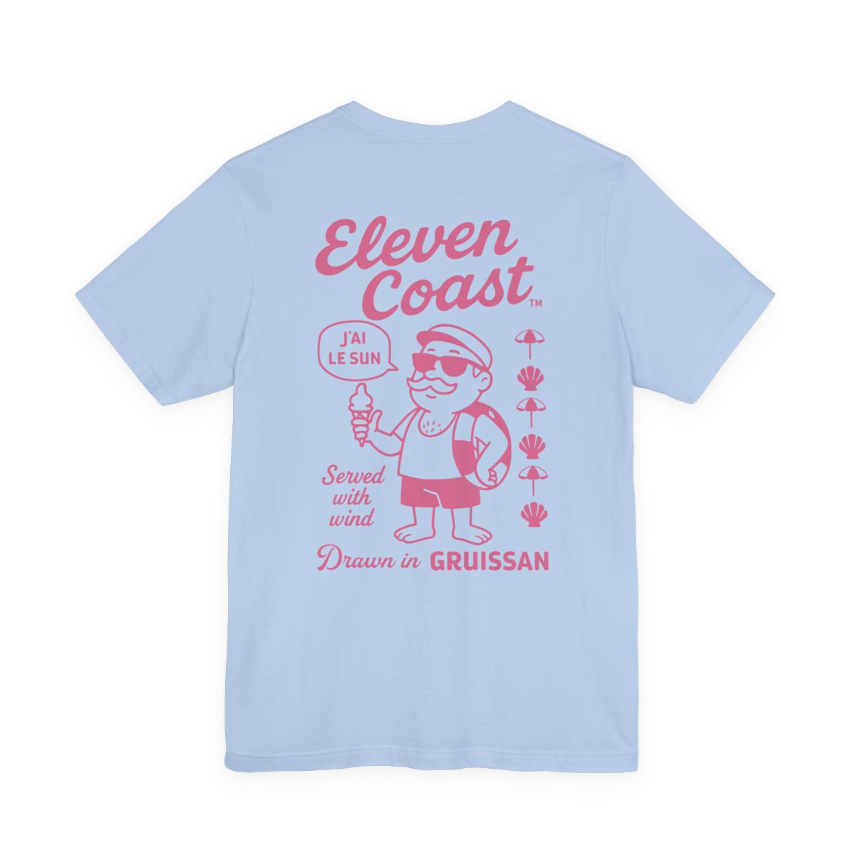 Men's Ice Cream Sun T-Shirt Pink #en:color_baby-blue,fr:couleur_baby-blue