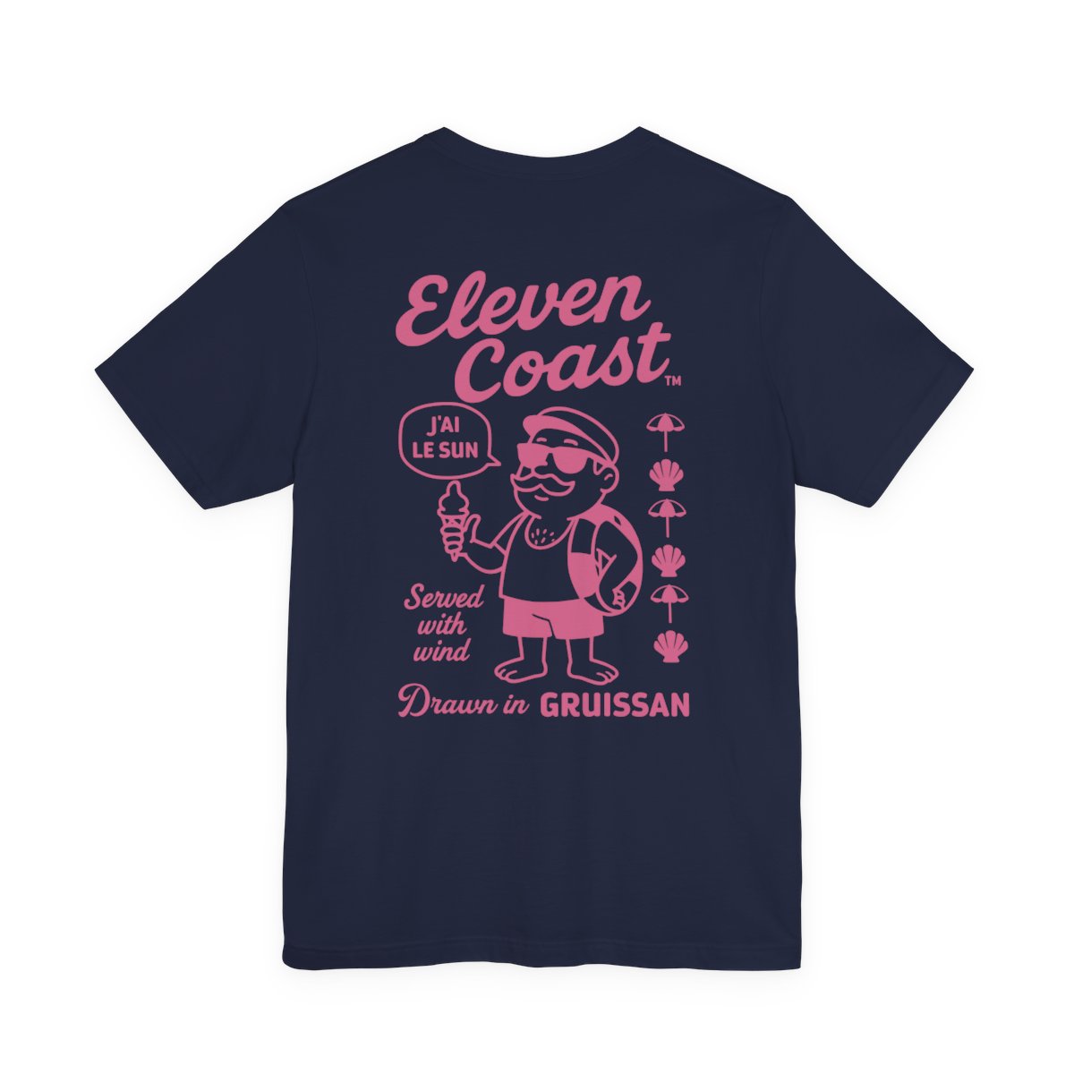 Summer Vibes Pink T-Shirt Women #en:color_navy,fr:couleur_bleu-marine