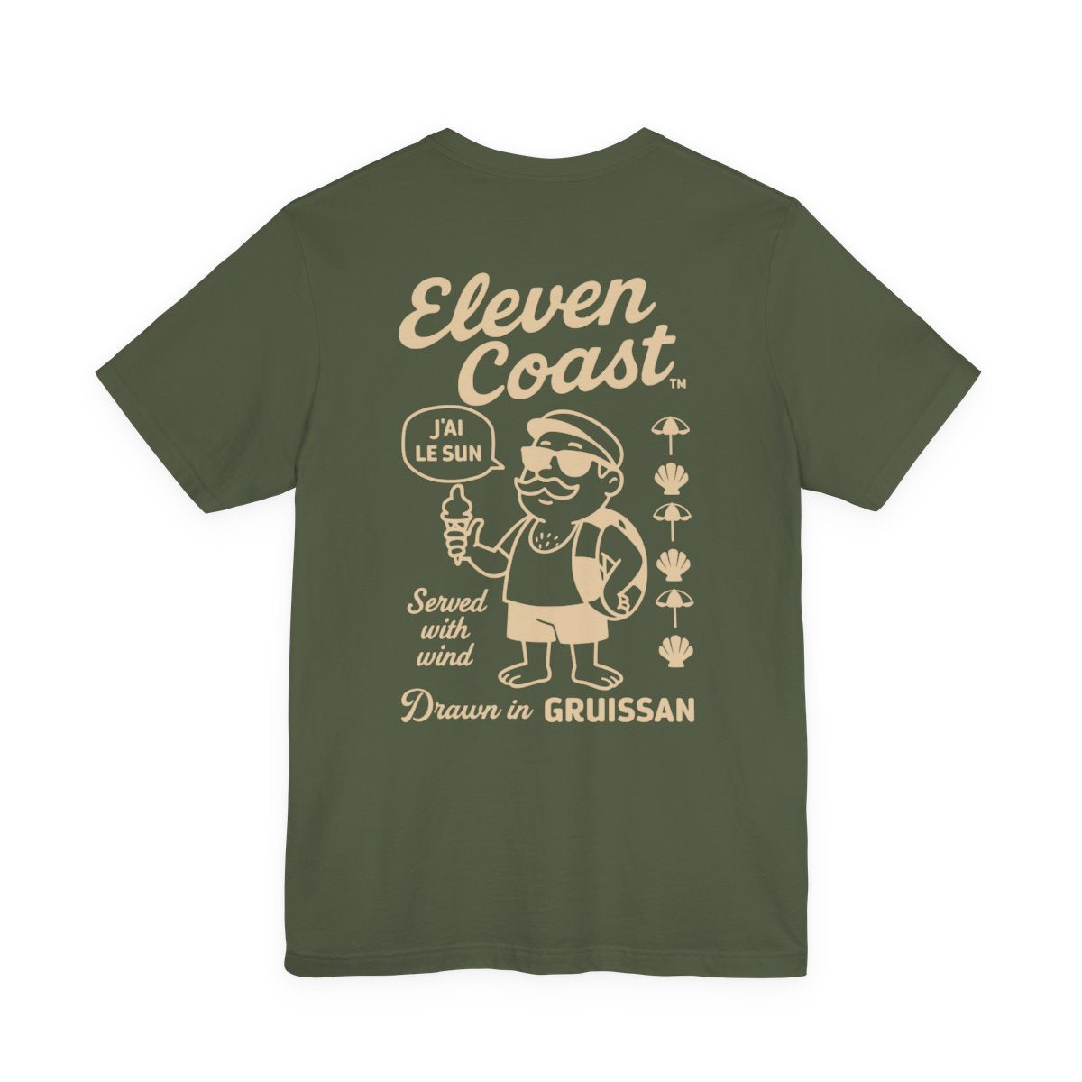 Men's Playful Sand Beige T-Shirt Gruissan 