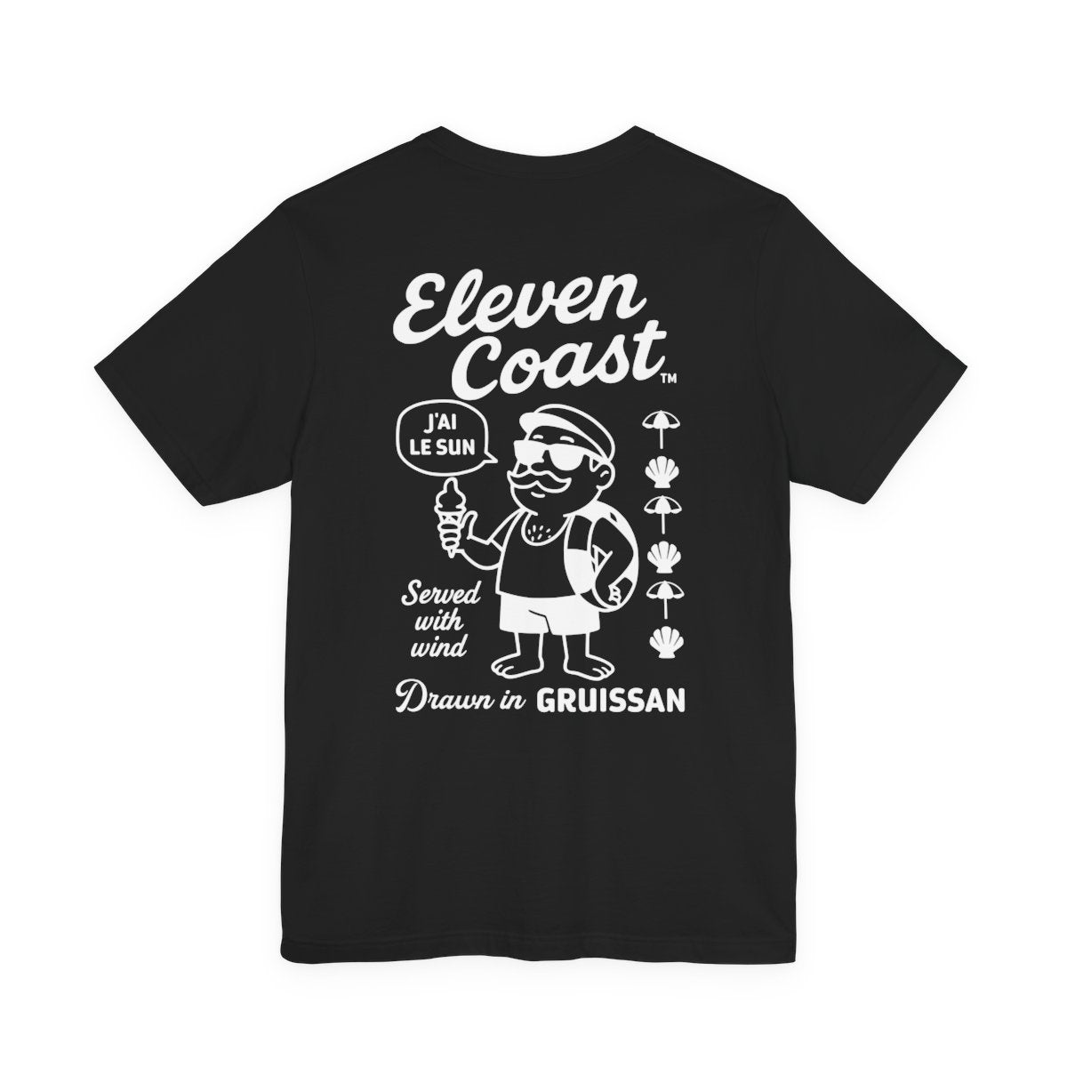 Men's Ice Cream Character T-Shirt White #en:color_black,fr:couleur_noir