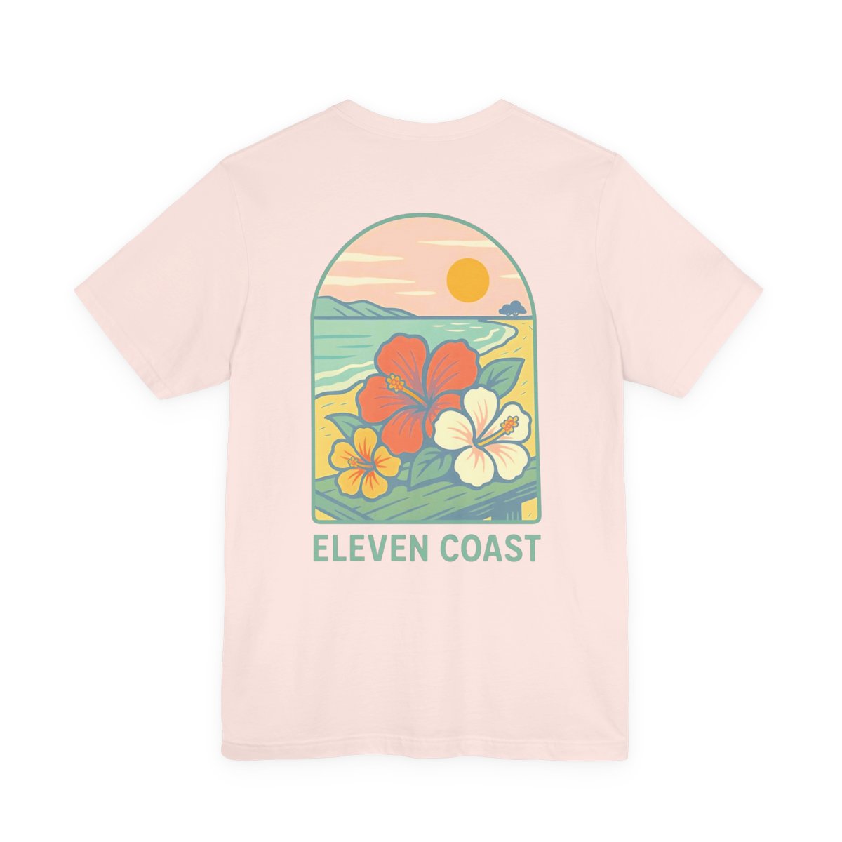 Tropical Hibiscus T-Shirt For Women #en:color_soft-pink,fr:couleur_rose-doux