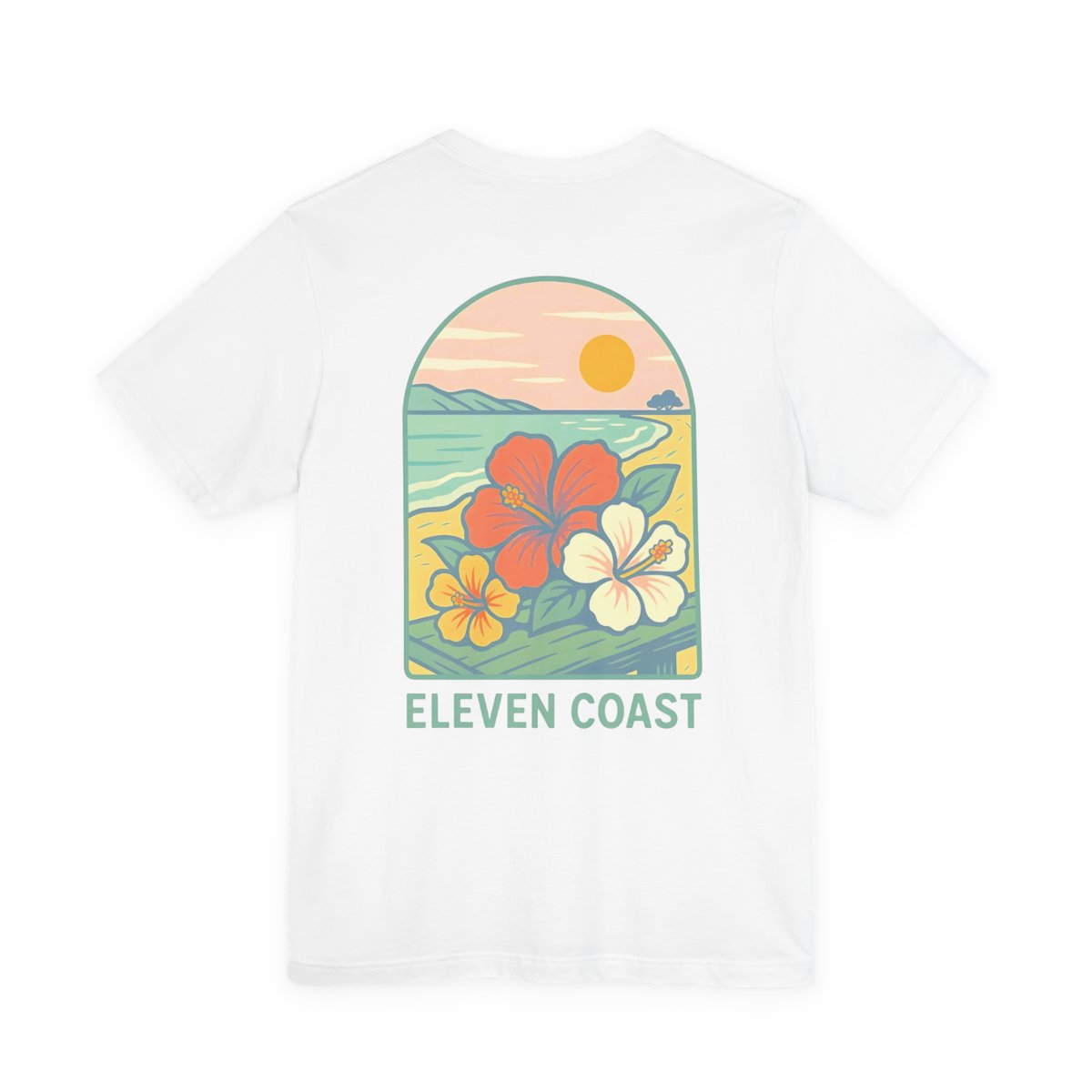 Tropical Hibiscus T-Shirt For Women #en:color_white,fr:couleur_blanc