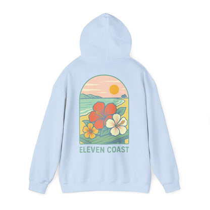 Hibiscus Hoodie For Women Dawn Green 