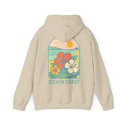 Hibiscus Hoodie For Women Dawn Green 