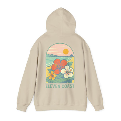 Hibiscus Hoodie For Women Dawn Green 