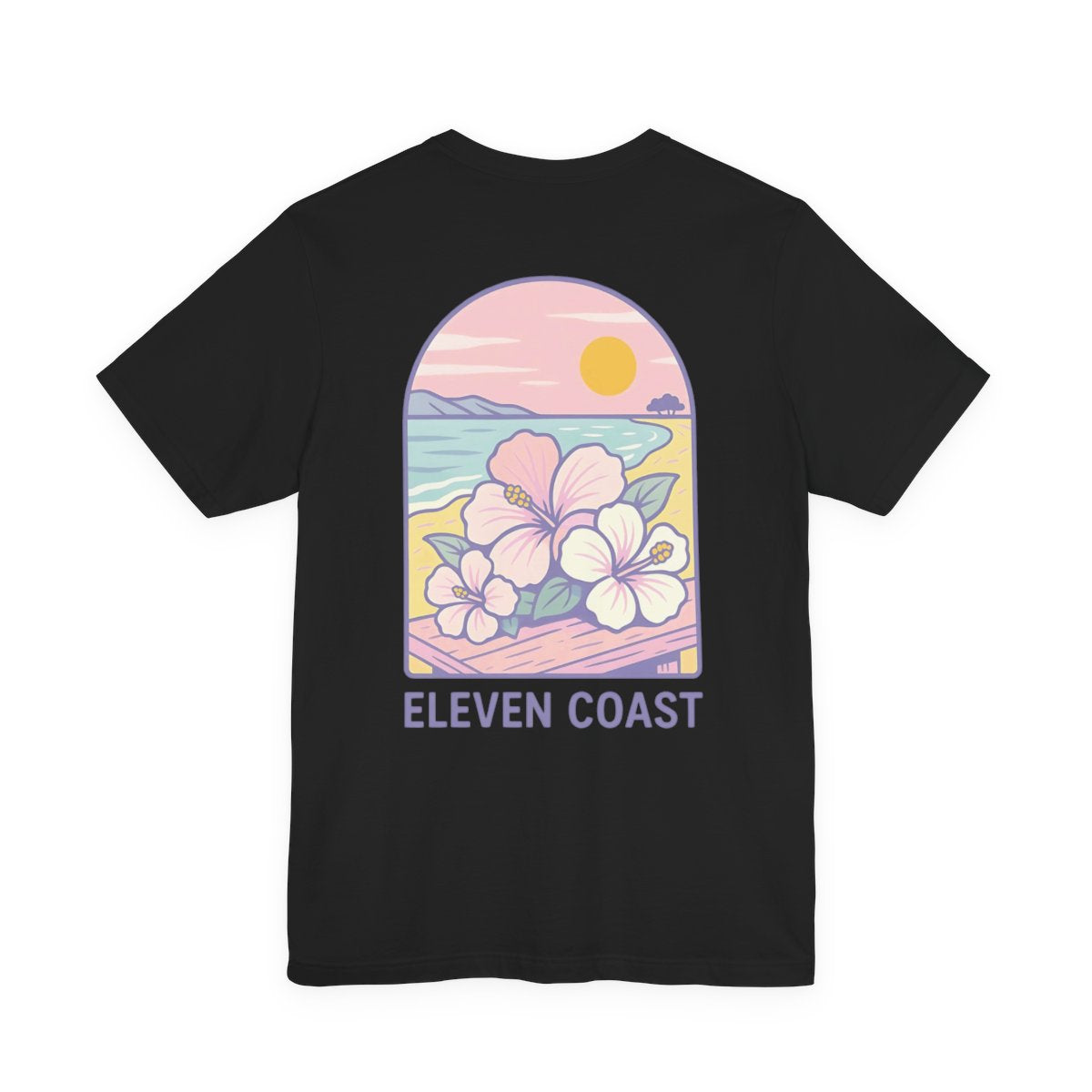 Men's Hibiscus T-Shirt Dawn Lavender #en:color_black,fr:couleur_noir