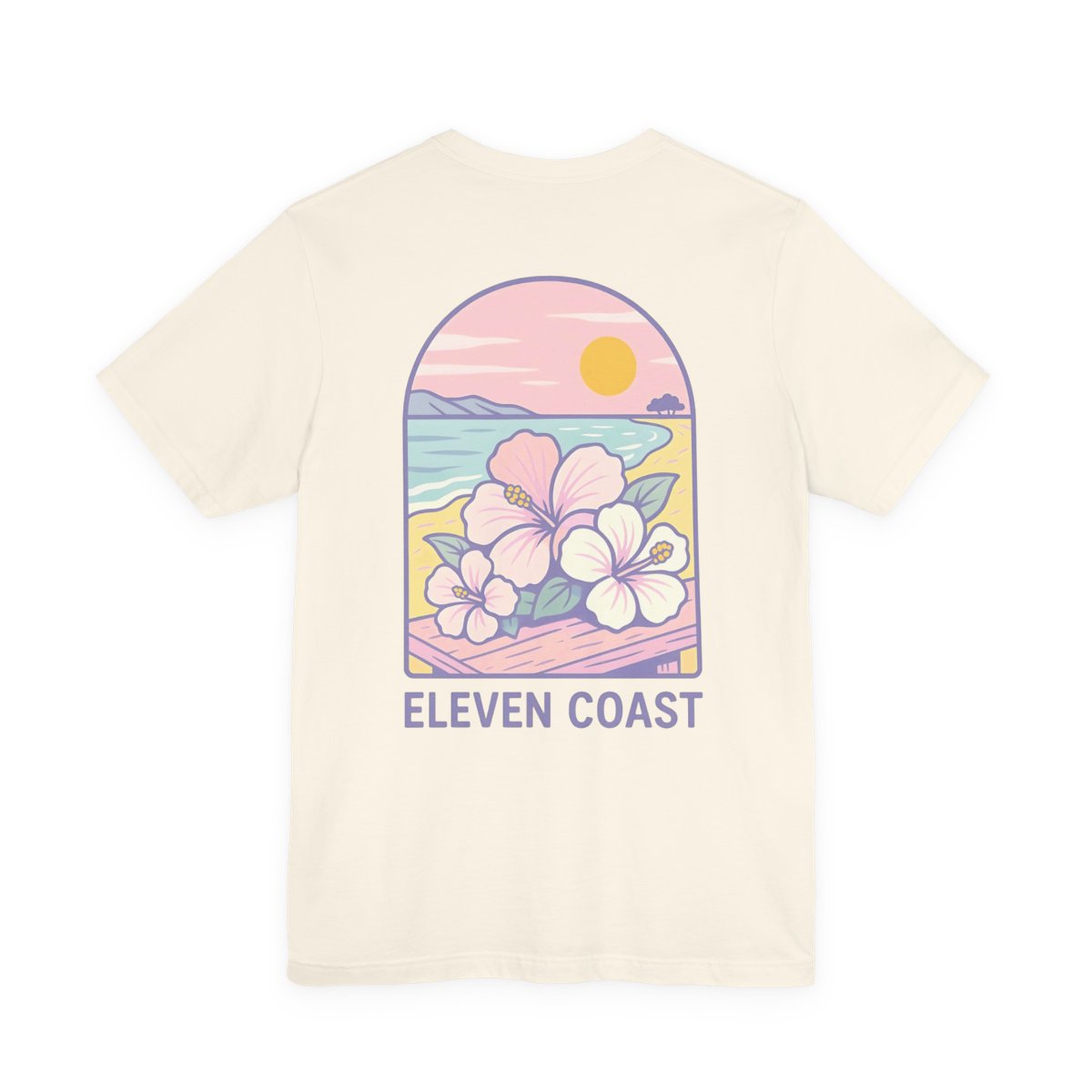 Men's Hibiscus T-Shirt Dawn Lavender #en:color_natural,fr:couleur_naturel