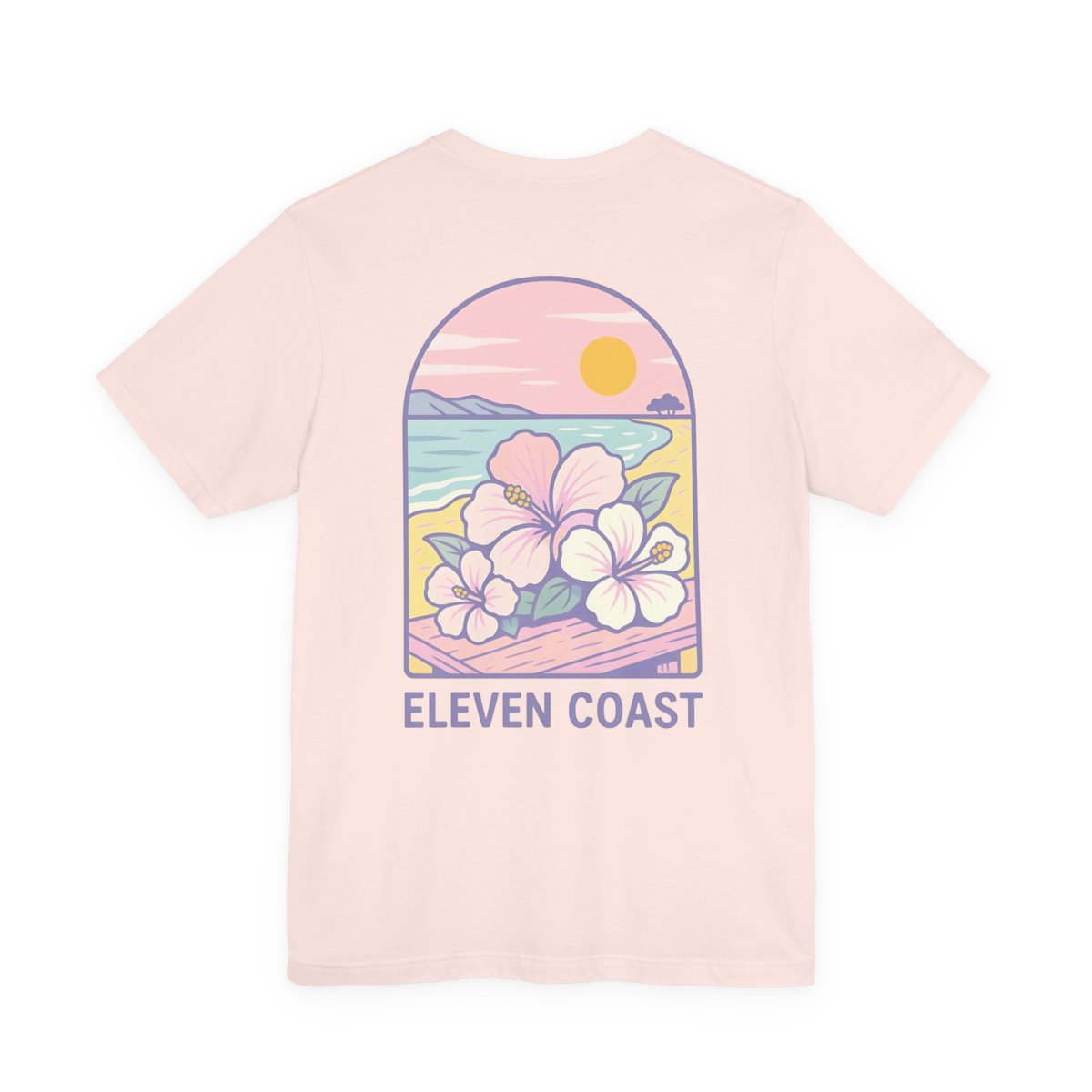 Lavender Hibiscus T-Shirt For Women #en:color_soft-pink,fr:couleur_rose-doux
