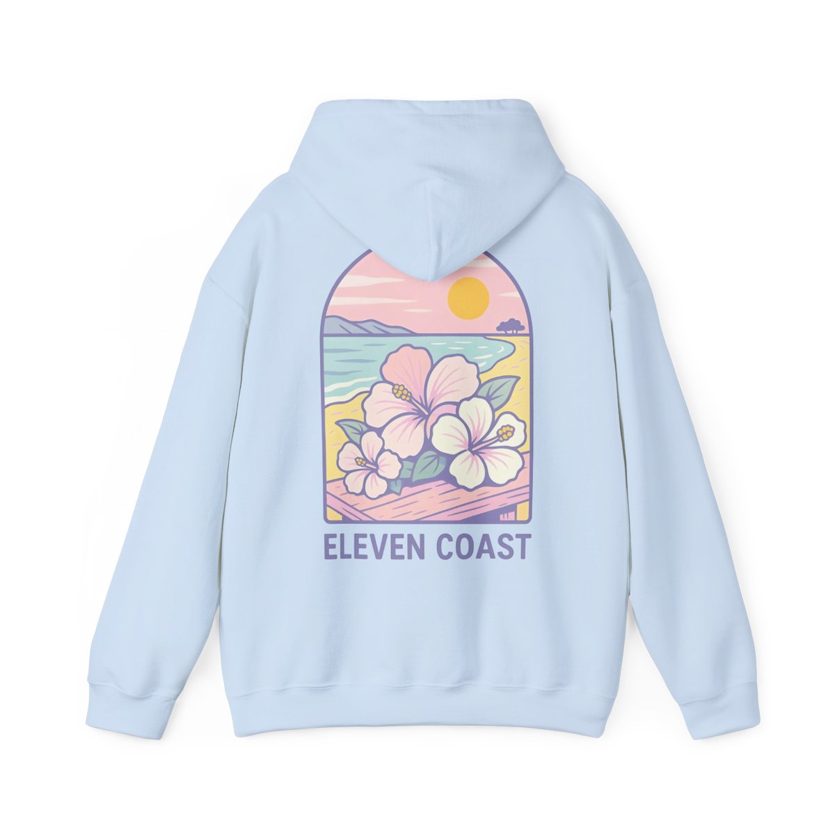 Hibiscus Hoodie For Women Dawn Breeze Lavender #en:color_light-blue,fr:couleur_bleu-clair