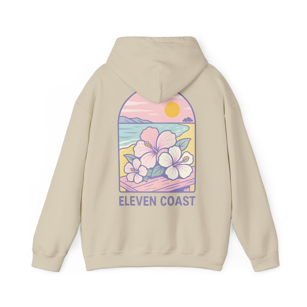 Hibiscus Hoodie For Women Dawn Breeze Lavender #en:color_sand,fr:couleur_sable