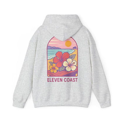 Hibiscus Hoodie Pink Women Cozy Wear 