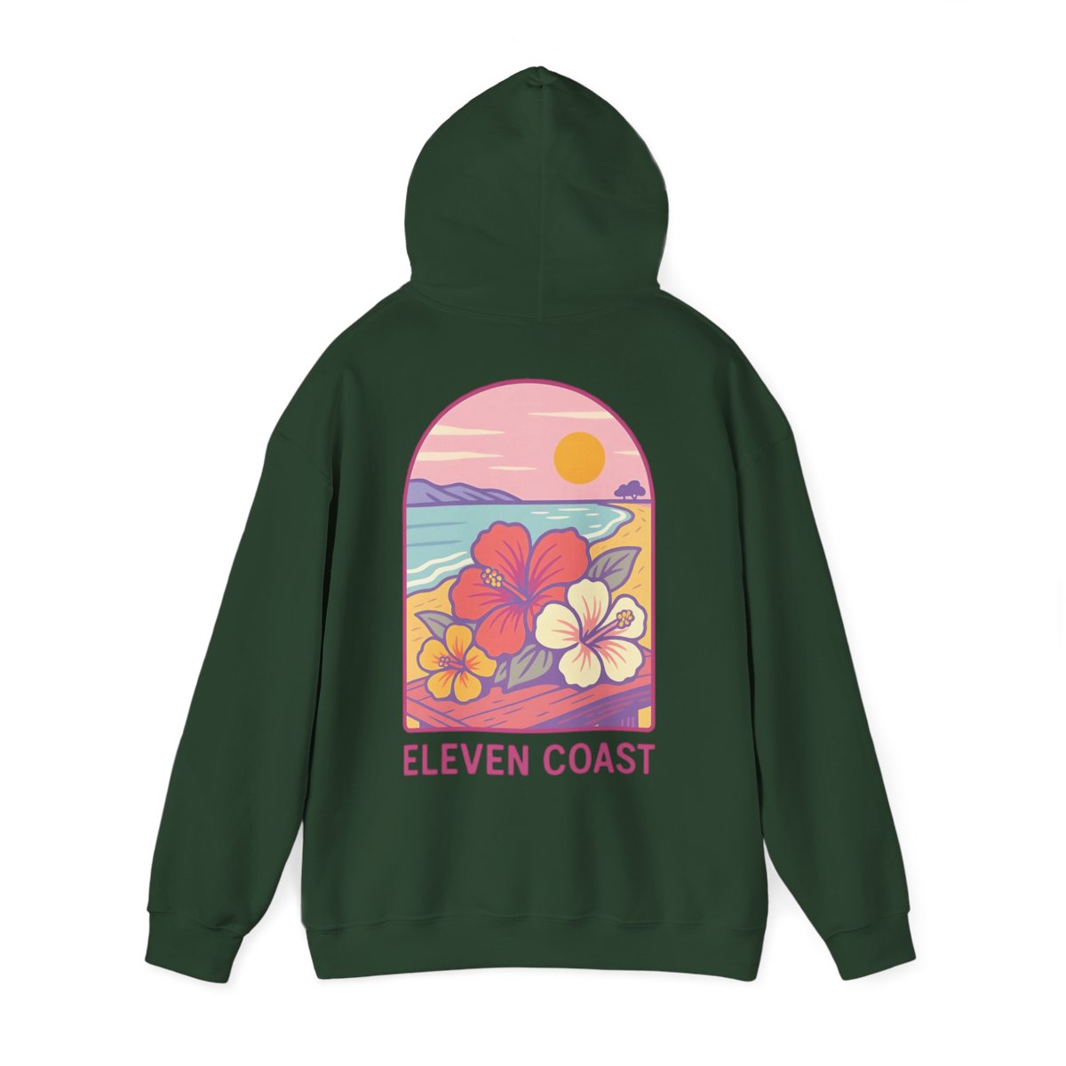 Hibiscus Hoodie Pink Women Cozy Wear 