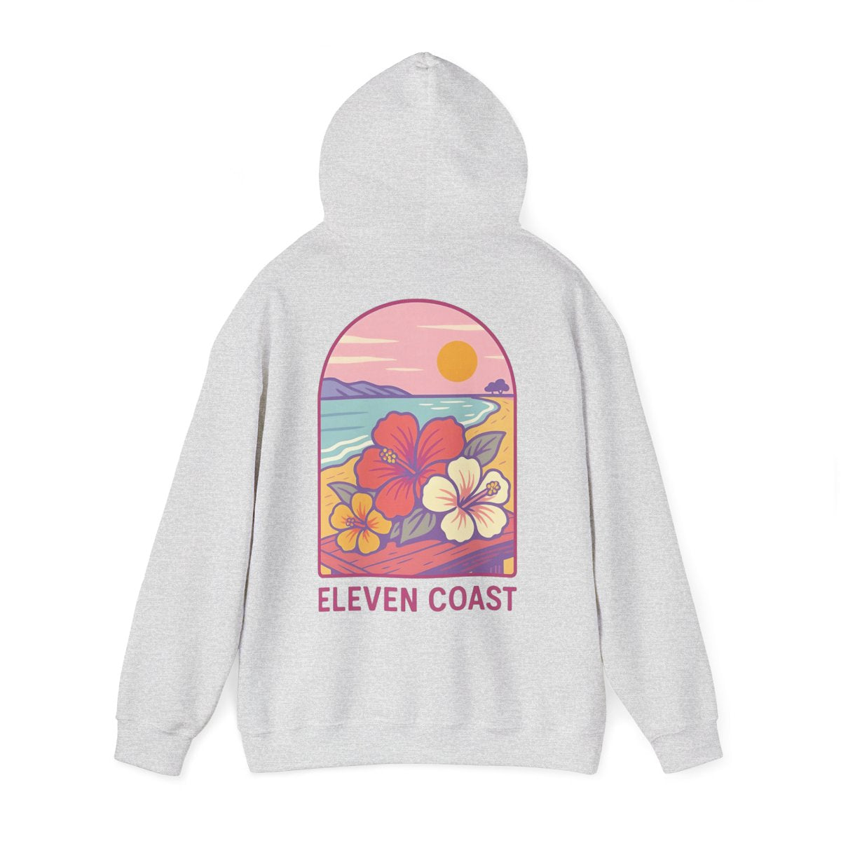 Hibiscus Hoodie Pink Women Cozy Wear 