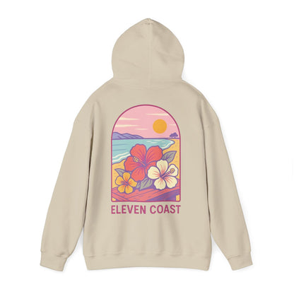 Hibiscus Hoodie Pink Women Cozy Wear 