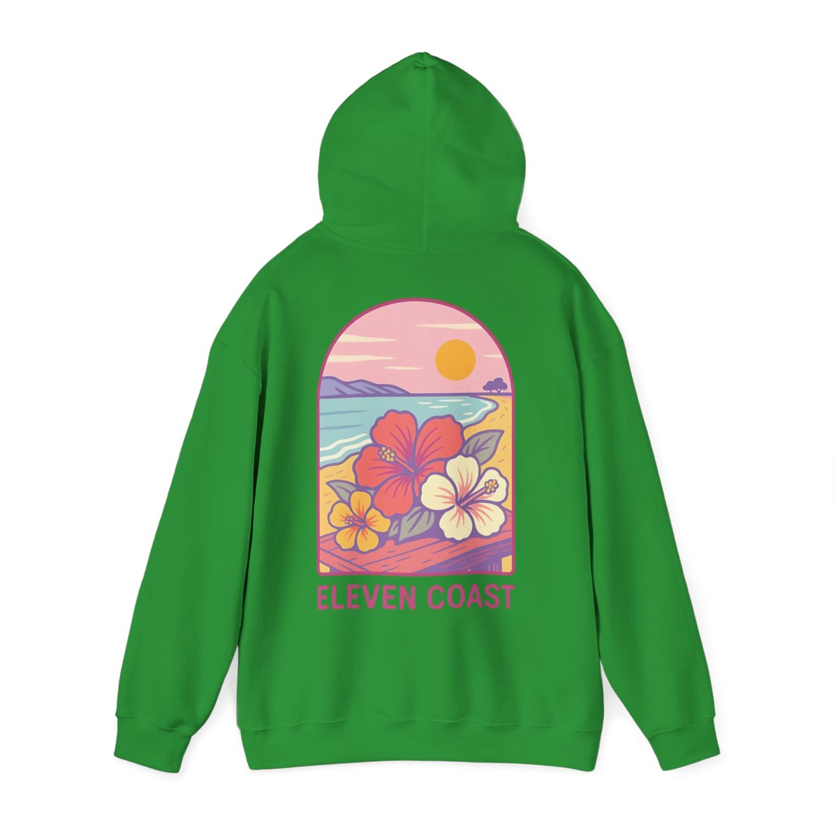 Hibiscus Hoodie Pink Women Cozy Wear 