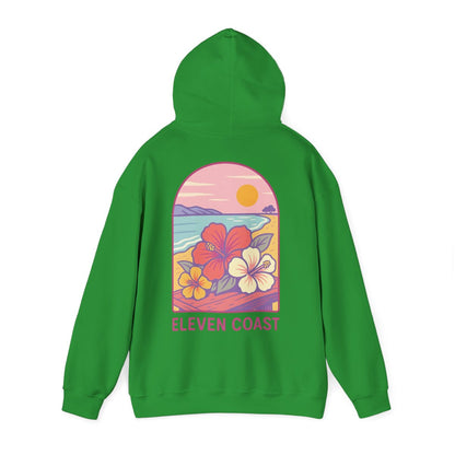 Hibiscus Hoodie Pink Women Cozy Wear 