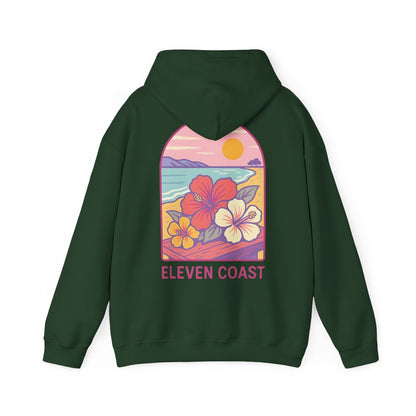Hibiscus Hoodie Pink Women Cozy Wear 