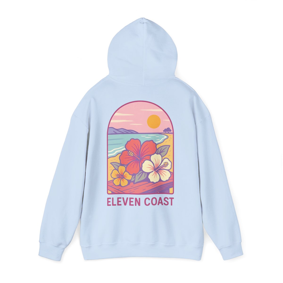 Hibiscus Hoodie Pink Women Cozy Wear 