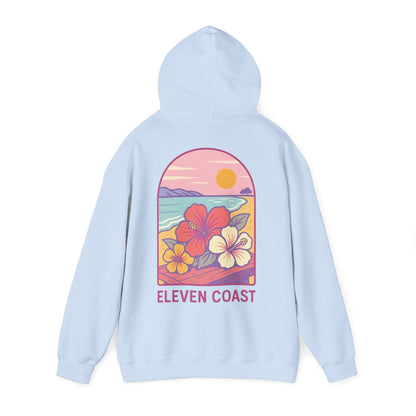 Hibiscus Hoodie Pink Women Cozy Wear 
