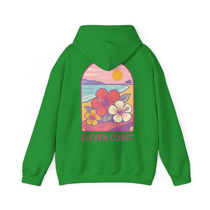 Hibiscus Hoodie Pink Women Cozy Wear 