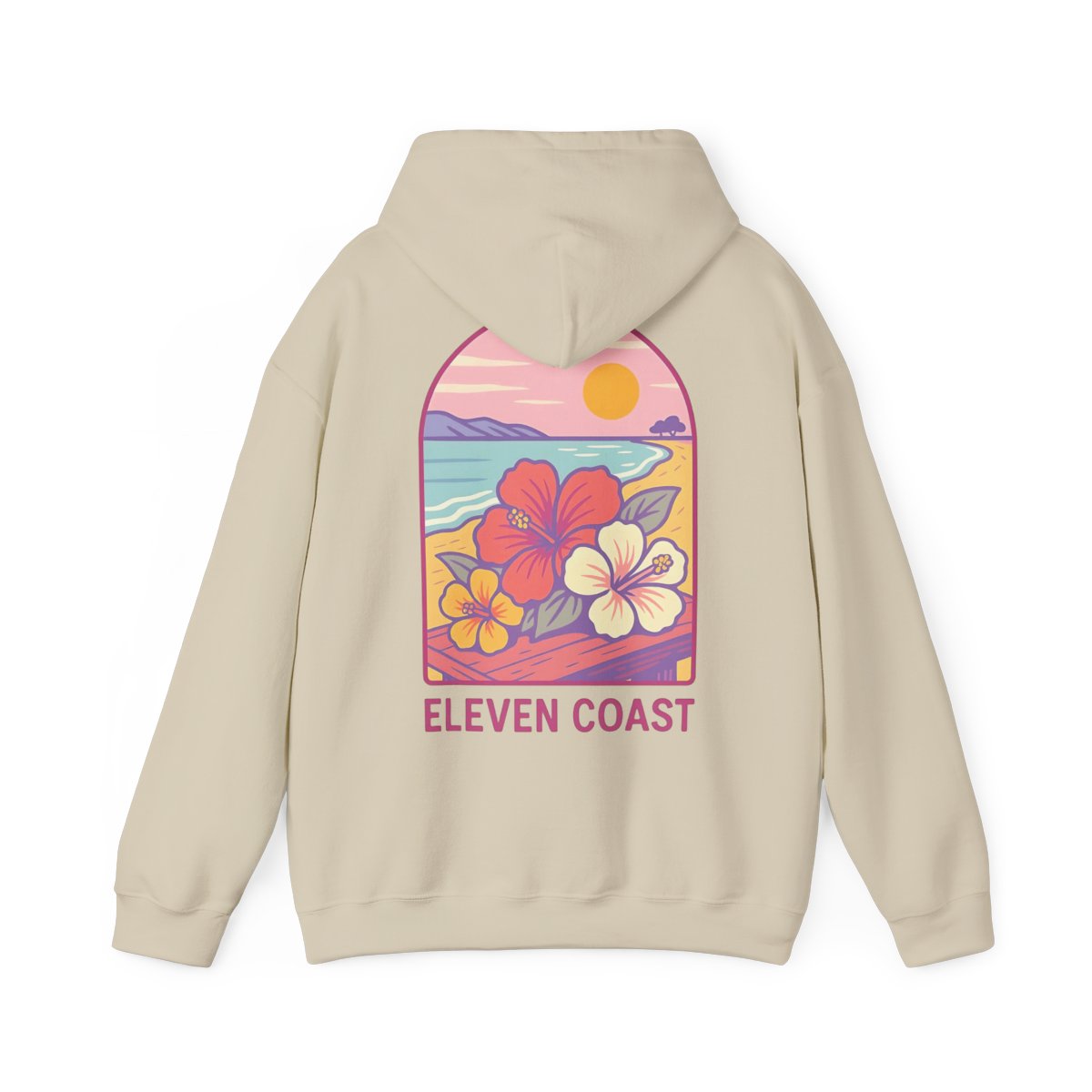 Hibiscus Hoodie Pink Women Cozy Wear 