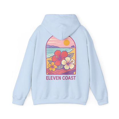 Hibiscus Hoodie Pink Women Cozy Wear 