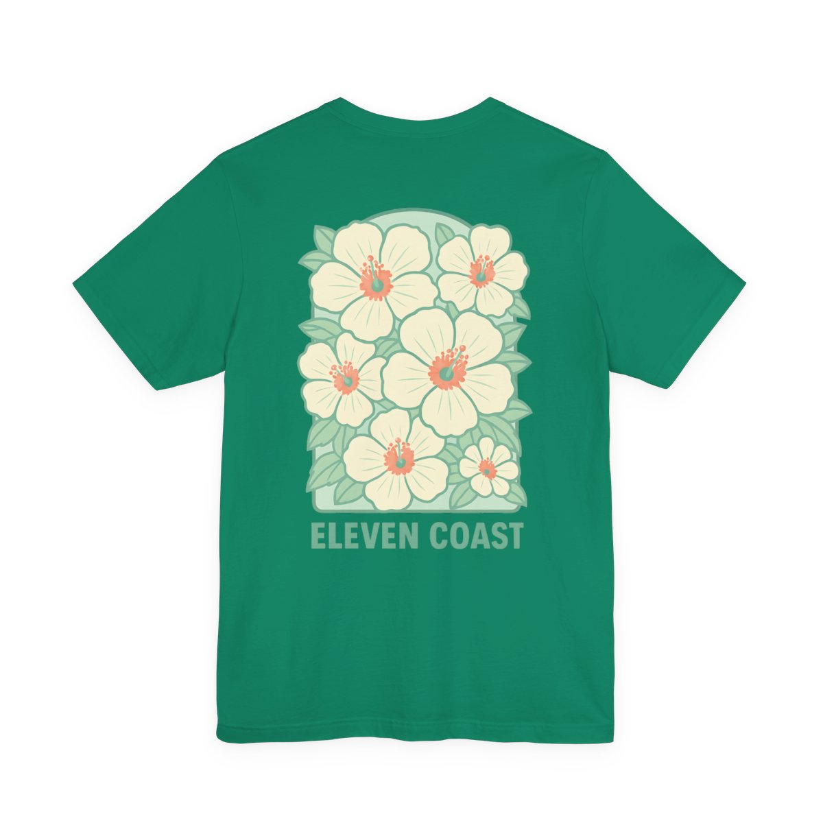 T Shirt For Men Fashion Floral Design Green #en:color_kelly,fr:couleur_vert-kelly