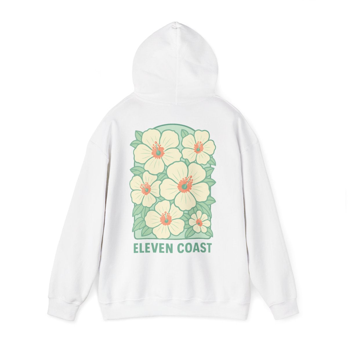 Hoodies For Women Trending Floral Dawn Breeze Green #en:color_white,fr:couleur_blanc