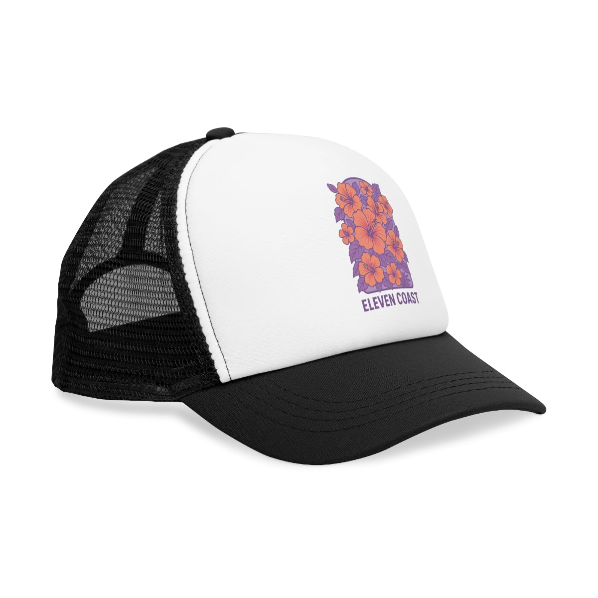 Men's Floral Cap Lavender Hibiscus Fit #en:color_black,fr:couleur_noir