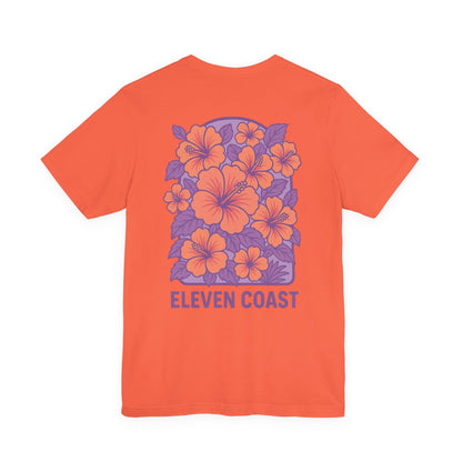T Shirt For Men Casual Hibiscus Floral Lavender 